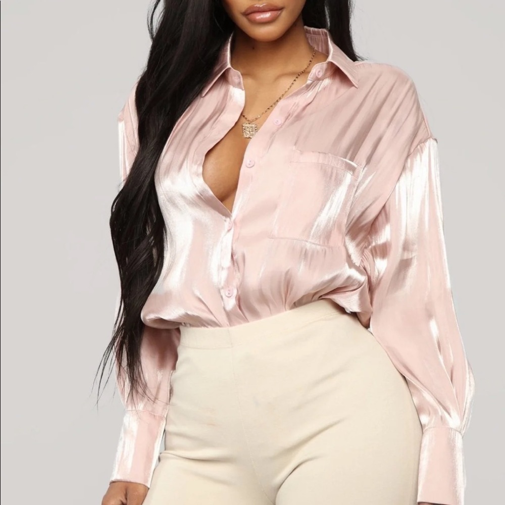 Fashion Nova Date Night Dress Shirt - Picture 2 of 5